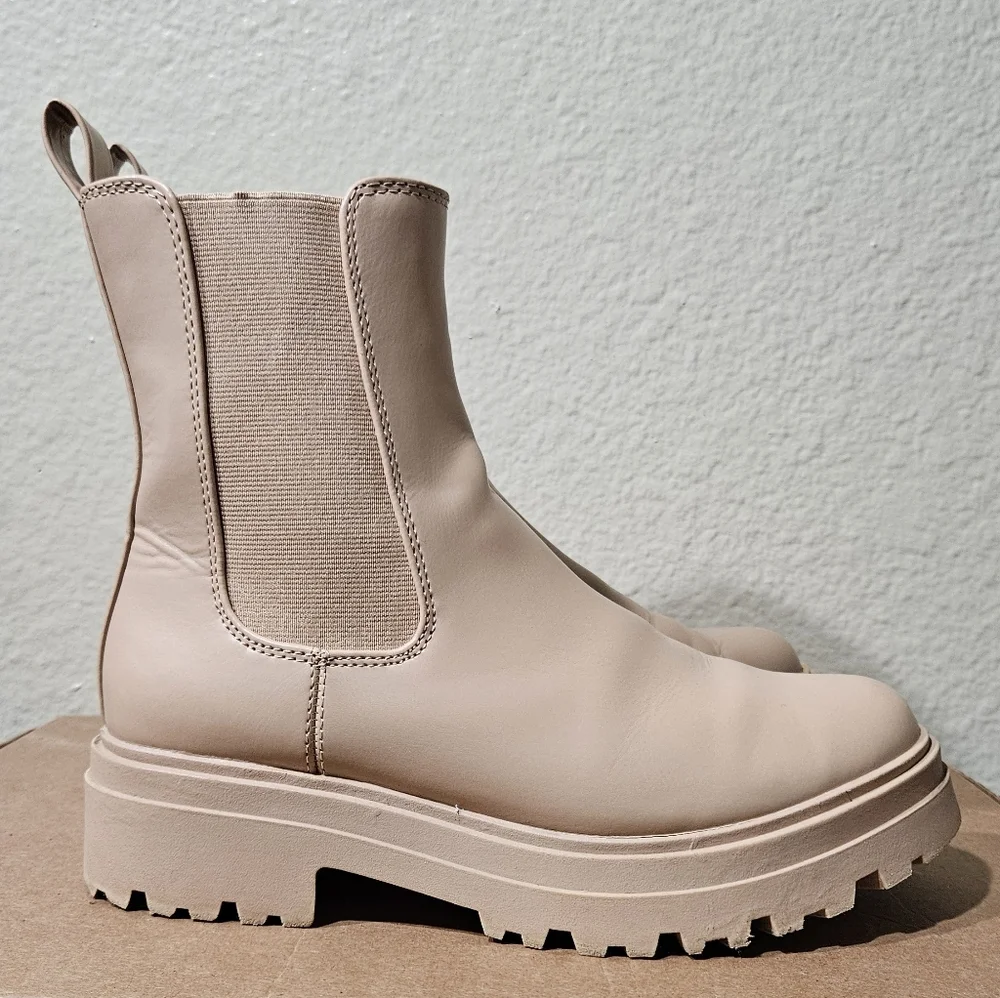 a new day Beige Ankle Booties